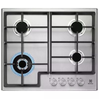 Electrolux EGS64362X Serie 300 Slim Line Piano cottura Gas 60 cm 4 Fuochi StepPower Powerful Burner Griglie Electrolux EGS64362X Serie 300 Slim Line Piano cottura Gas 60 cm 4 Fuochi StepPower Powerful Burner Griglie
