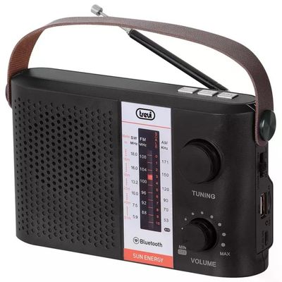 Trevi RA 7F25 BT Radio Portatile Multibanda FM AM SW Bluetooth Solare USB MicroSD colore Nero Trevi RA 7F25 BT Radio Portatile Multibanda FM AM SW Bluetooth Solare USB MicroSD colore Nero