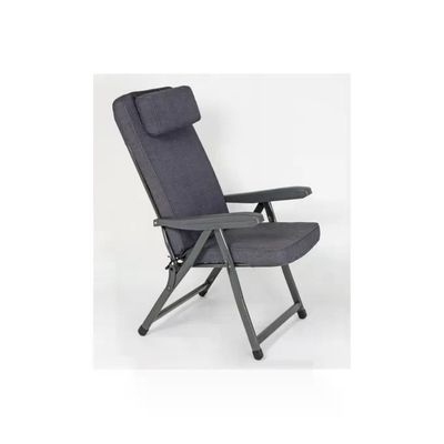 Metal F.A.R. 8010486384985 PAR69N Sedia sdraio pieghevole in metallo e policotone colore Grigio scuro
