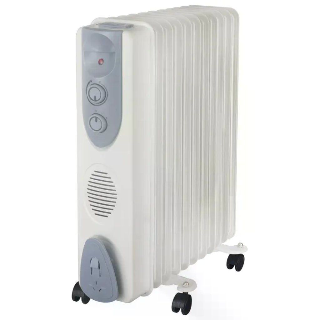 Pyramidea TL011 Riscaldatore Ambiente Elettrico a Olio 2500 W 11 Elementi 3 Livelli di Potenza Protezioni Pyramidea TL011 Riscaldatore Ambiente Elettrico a Olio 2500 W 11 Elementi 3 Livelli di Potenza Protezioni