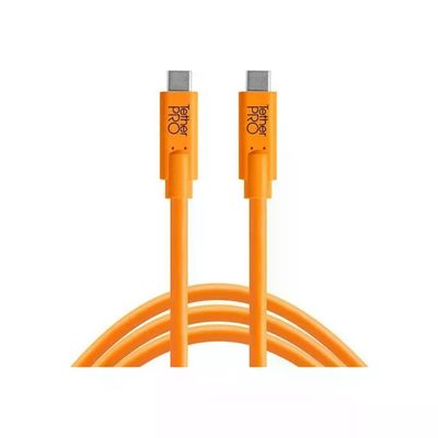 Tether Tools CUC15-ORG TetherPro Cavo USB-C a USB-C USB 3.2 Gen 1 5 Gbit-s 4.6 m colore Arancione Tether Tools CUC15-ORG TetherPro Cavo USB-C a USB-C USB 3.2 Gen 1 5 Gbit-s 4.6 m colore Arancione