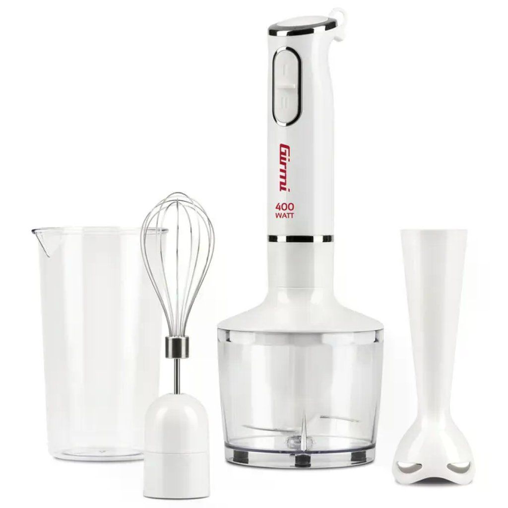 Girmi MX1601 Frullatore ad immersione 3in1 400 W con tritatutto e frusta colore Bianco