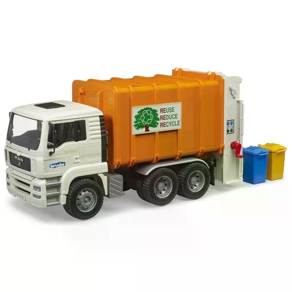 Bruder 02772 Bworld Camion Trasporto Rifiuti MAN TGA scala 1:16 con 2 bidoni della spazzatura colore Bruder 02772 Bworld Camion Trasporto Rifiuti MAN TGA scala 1:16 con 2 bidoni della spazzatura colore