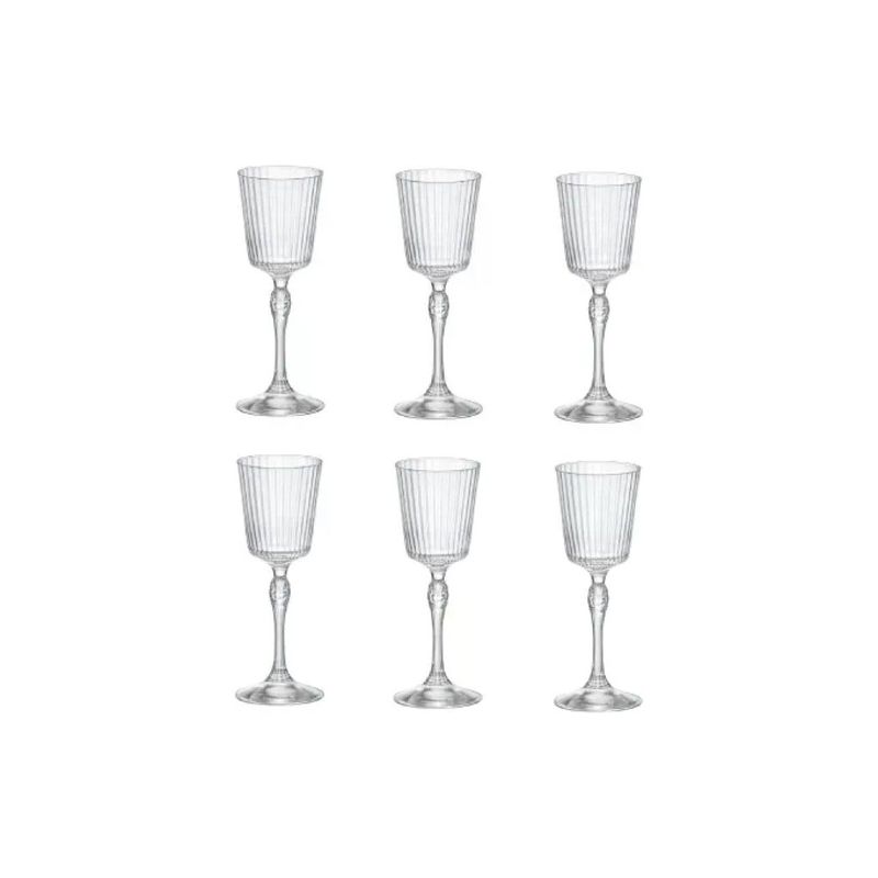 Bormioli Rocco 93988 America 20s Calici Cordial Confezione 6 Pezzi 8 cl colore Trasparente