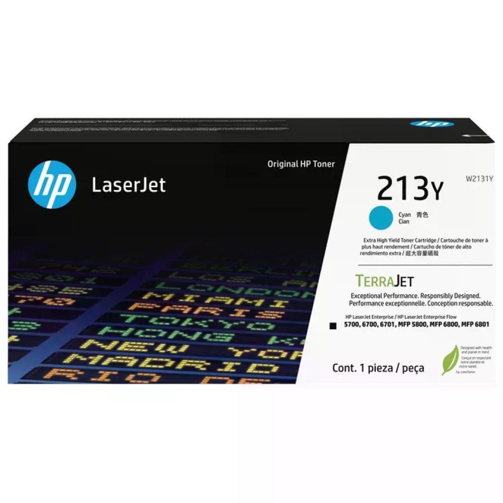 HP W2131Y 213Y Cartuccia Toner Originale per Stampanti LaserJet Enterprise 5700 5800 6700 6701 6800