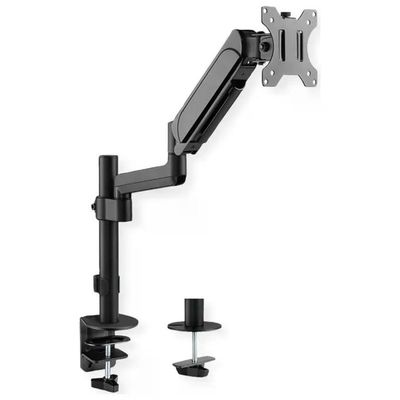 VALUE 17991181 Braccio Singolo per Monitor con 4 Giunti Montaggio a Morsetto da Scrivania VESA 75 e 100