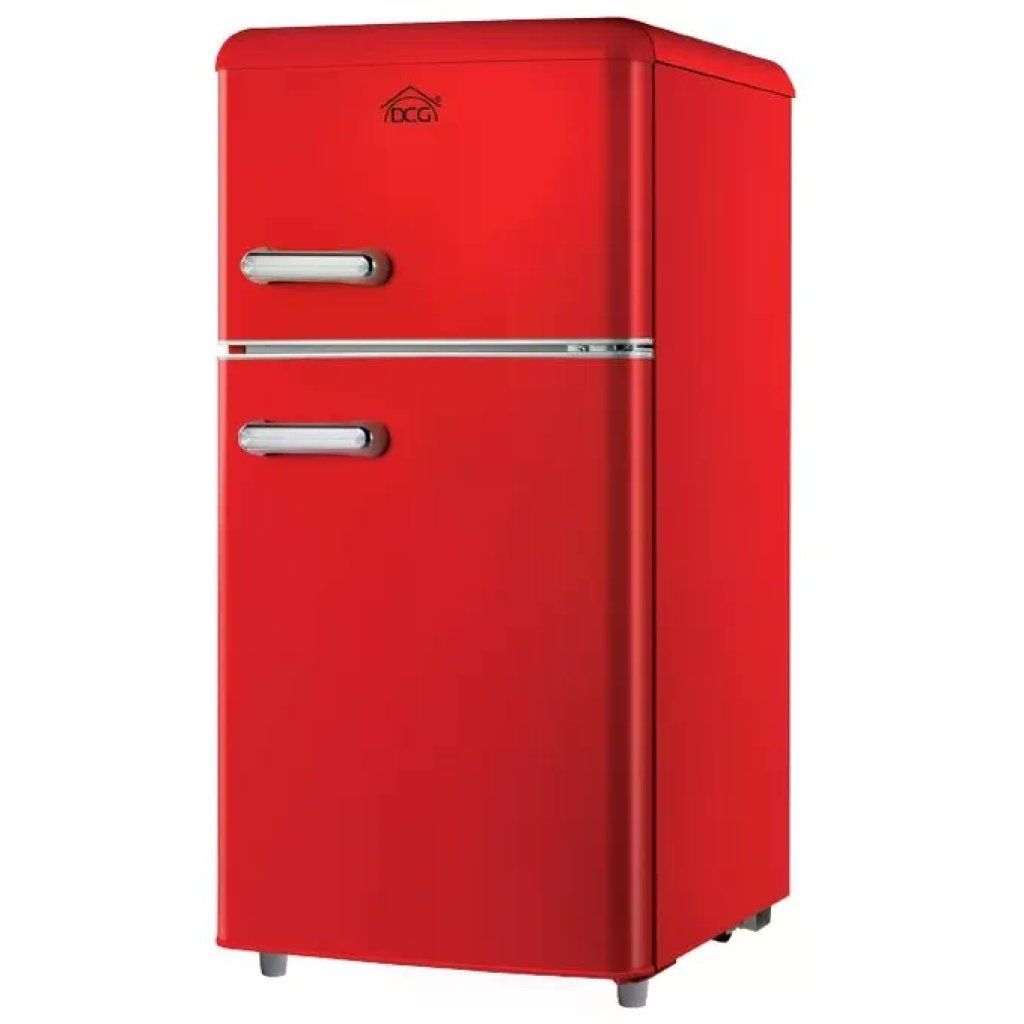 DCG MF100RCDP Linea Retro' Frigorifero Doppia Porta 100 L 86 cm Classe E colore Rosso DCG MF100RCDP Linea Retro' Frigorifero Doppia Porta 100 L 86 cm Classe E colore Rosso