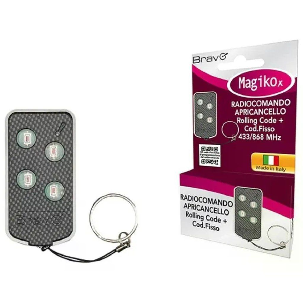 Bravo 90502178 Magicox Telecomando Apricancello Universale Rolling Code 433 868MHz 4 Codici batteria