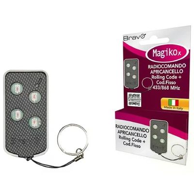 Bravo 90502178 Magicox Telecomando Apricancello Universale Rolling Code 433 868MHz 4 Codici batteria Bravo 90502178 Magicox Telecomando Apricancello Universale Rolling Code 433 868MHz 4 Codici batteria