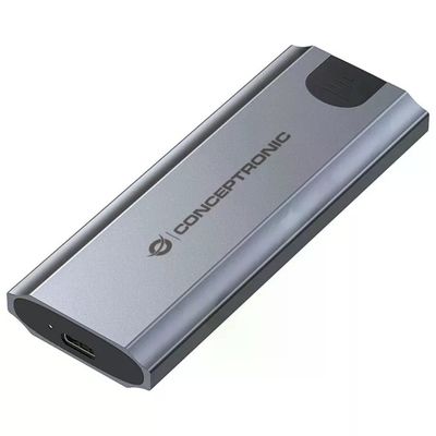 Conceptronic DANTE05G Box Esterno per SSD M.2 NVMe USB 3.2 Gen 2, 10 Gbps, Alluminio Grigio