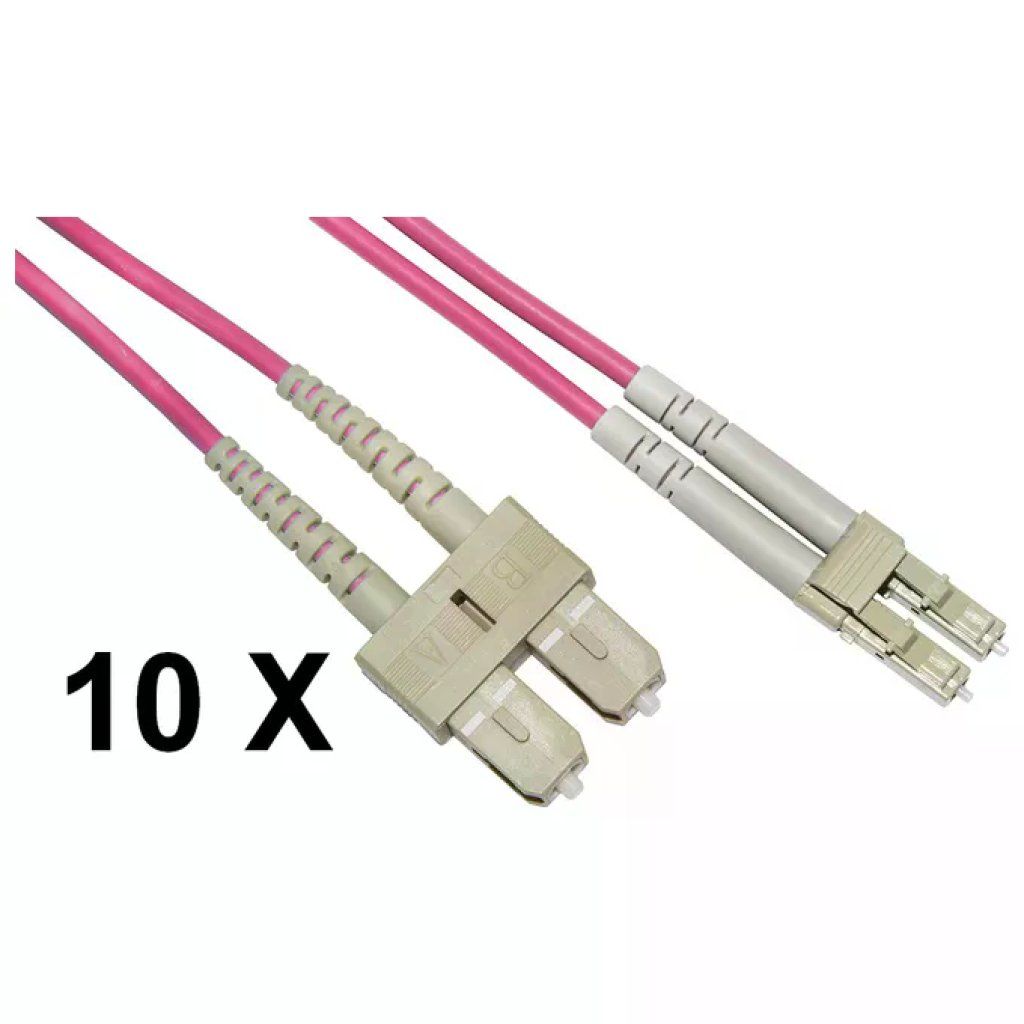 LINK LKLCSC4505E Cavo Fibra Ottica LC a SC Multimodale OM4 50