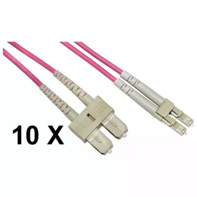 LINK LKLCSC4505E Cavo Fibra Ottica LC a SC Multimodale OM4 50