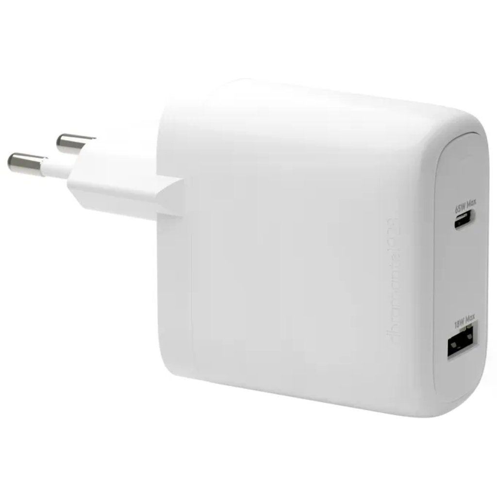 Dbramante1928 CI65EUWH7100 re-charge Caricabatterie da Parete 65 W USB-C e USB-A colore Bianco