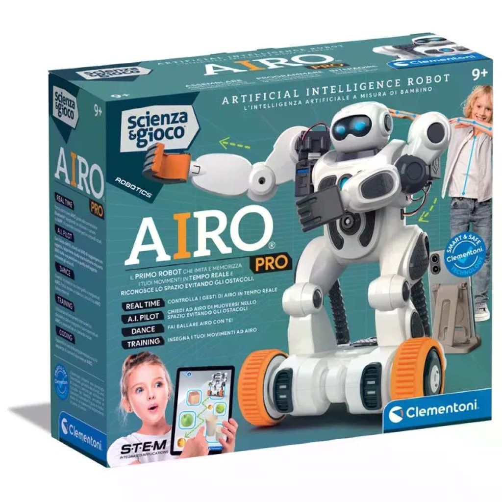 Clementoni 19449 Robot Airo Pro con Intelligenza Artificiale