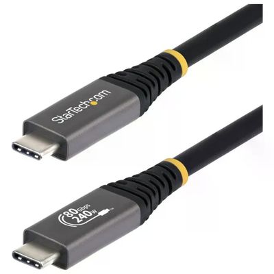 StarTech.com CC1M80GUSB4CABLE Cavo USB-C USB4 1m 80Gbps 240W 8K 120Hz Nero