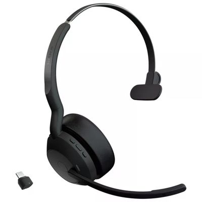 Jabra 25599-889-899 Evolve2 55 Auricolare Wireless Mono Bluetooth Ufficio Nero