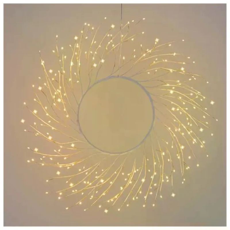 Lotti Corona Tiglio Bianco 60cm 260 MicroLED Bianco Caldo