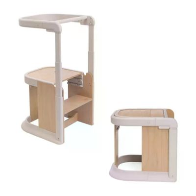 Chicco Torre Montessori Meraviglia Trasformabile in Tavolo con Lavagna Legno di Faggio Fossil