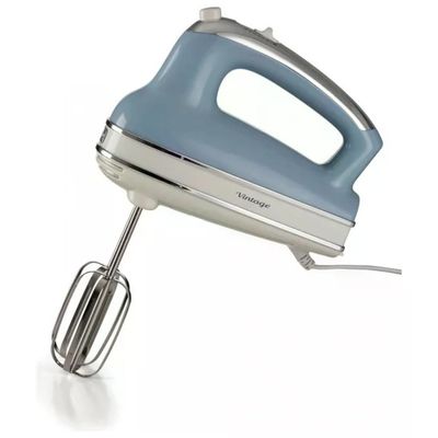 Ariete AR4805 Vintage Sbattitore Elettrico 450W 5 Velocita' Turbo 2 Fruste Acciaio Inox colore Celeste Ariete AR4805 Vintage Sbattitore Elettrico 450W 5 Velocita' Turbo 2 Fruste Acciaio Inox colore Celeste