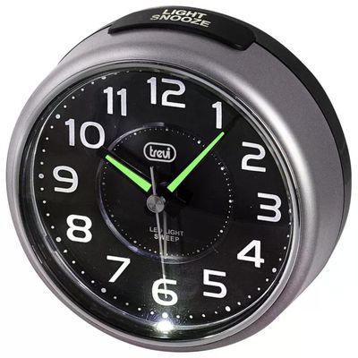 Trevi SL 3096 Sveglia al Quarzo Display Analogico Retroilluminato LED Movimento Silenzioso Sweep