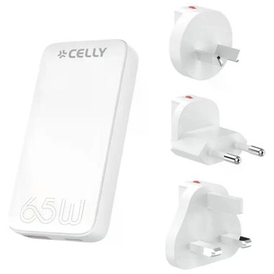 Celly Caricabatterie da Muro Universale TC 65W con USB-C e USB-A Bianco Celly Caricabatterie da Muro Universale TC 65W con USB-C e USB-A Bianco