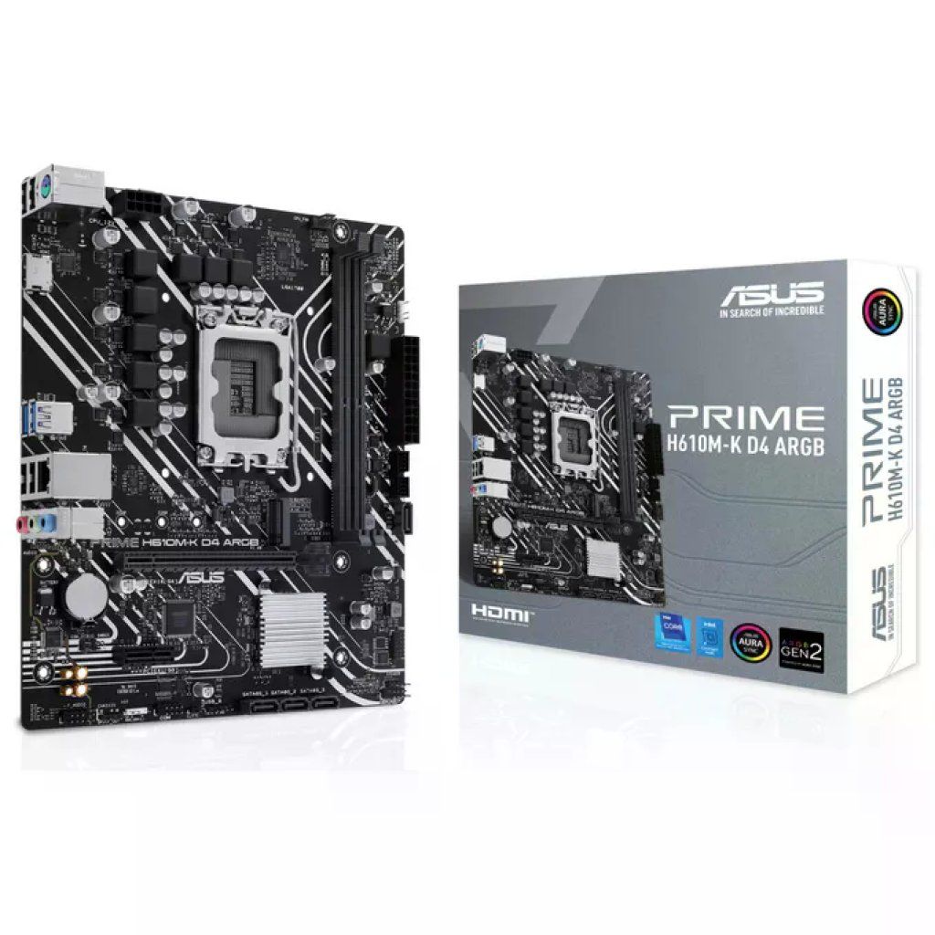 Asus Prime H610M-K D4 ARGB Scheda Madre Intel H610 LGA 1700 micro ATX