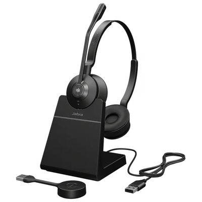 Jabra 9659-455-111 Cuffie Wireless Engage 55 SE Stereofonico Nero USB-A MS Con base Jabra 9659-455-111 Cuffie Wireless Engage 55 SE Stereofonico Nero USB-A MS Con base