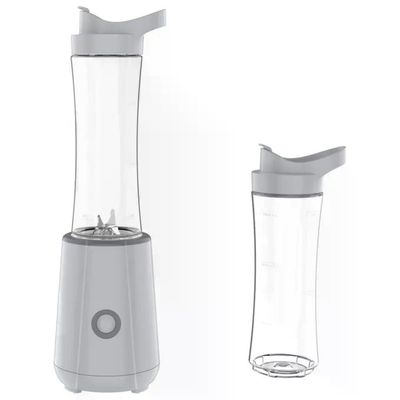 Tognana Iridea Frullatore Elettrico 450 W con 2 Bicchieri Portatili da 600 ml, Grigio Perla