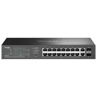 TP-Link Omada ES220GP switch gigabit easy managed 20 porte, 16 porte PoE+, 150 W, 2 slot SFP, rack mount TP-Link Omada ES220GP switch gigabit easy managed 20 porte, 16 porte PoE+, 150 W, 2 slot SFP, rack mount