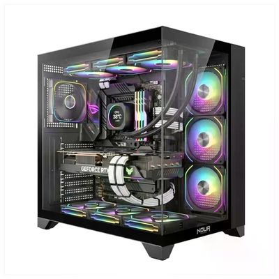 Noua Vision ZK300 case PC gaming mid tower ATX, vetro temperato, 1 ventola ARGB PWM