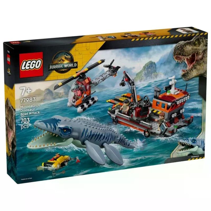 Lego 77983 Attacco Alla Barca Del Dinosauro Mosasaurus 703 pezzi eta' 7+ colore Multicolore