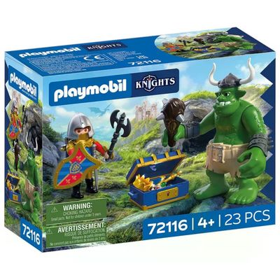 Playmobil 72116 Knights Troll con Tesoro dei Cavalieri del Leone Set da Gioco 23 pezzi 4 anni+