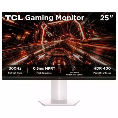 TCL 25P1AD Monitor Gaming 25'' 1920 x 1080 Pixel IPS 300 Hz HDR400 0,5 ms colore Bianco
