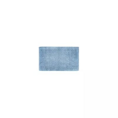 Yeppon Tappeto Bagno Quarzo Bianco Esagono Blu