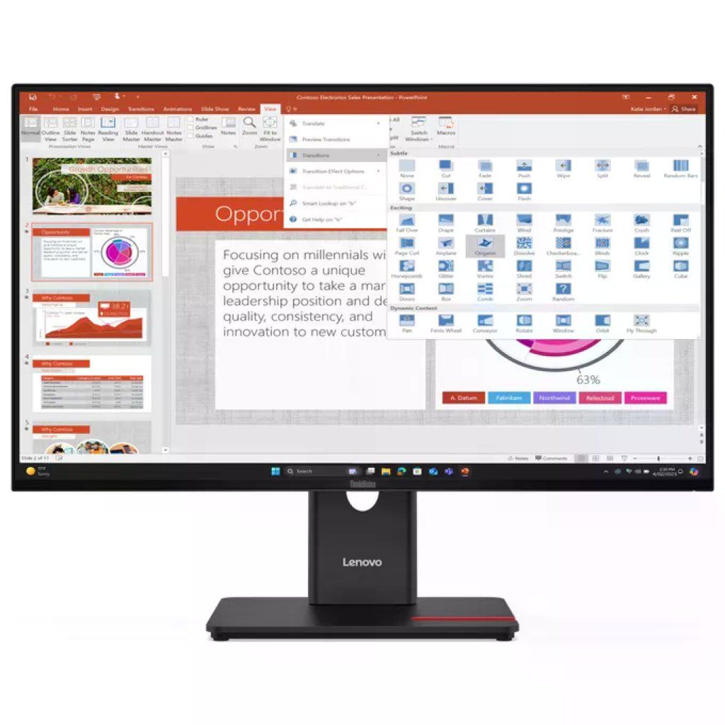 Lenovo ThinkVision T27-40 Monitor LED 27 Pollici Full HD Lenovo ThinkVision T27-40 Monitor LED 27 Pollici Full HD