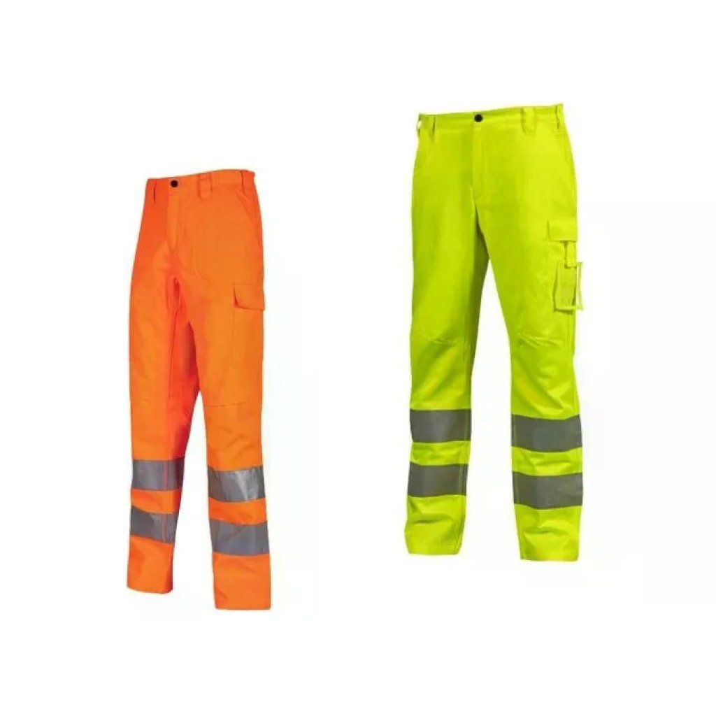 U-Power Pantaloni da Lavoro Vega Alta Visibilita' Arancio Fluo