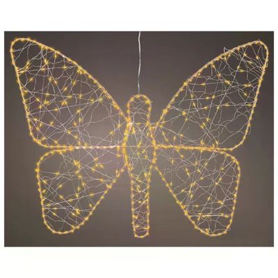 Kaemingk Farfalla Decorativa Illuminata 400 LED Oro Luce Bianco Caldo 43 cm Kaemingk Farfalla Decorativa Illuminata 400 LED Oro Luce Bianco Caldo 43 cm