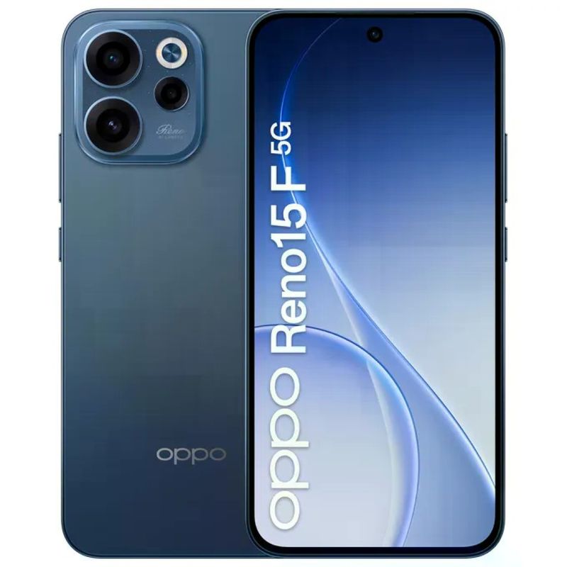 Oppo Reno15 F 5G Smartphone AI Tripla Fotocamera 50MP 8GB RAM 256GB Twilight Black
