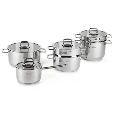 Excelsa Set Pentole Le Grand Chef 10 Pezzi Acciaio Inox 18-10 Casseruole Vaporiera Excelsa Set Pentole Le Grand Chef 10 Pezzi Acciaio Inox 18-10 Casseruole Vaporiera