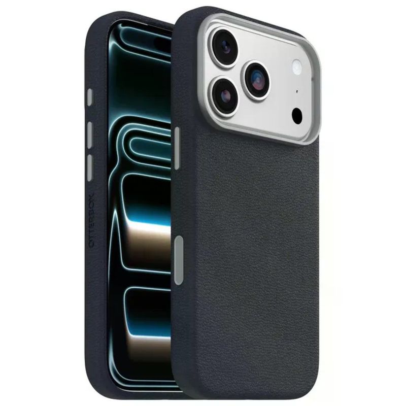 OtterBox Symmetry Series Cactus Leather MagSafe per iPhone 17 Pro – Blu