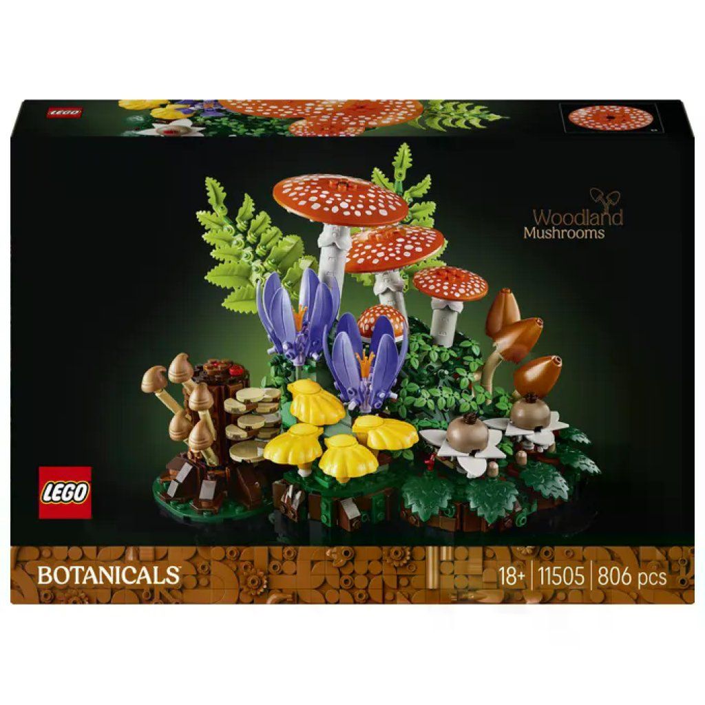 Lego 11505 Botanicals Funghi del Bosco Set da Costruzione per Adulti 806 pezzi Multicolore Lego 11505 Botanicals Funghi del Bosco Set da Costruzione per Adulti 806 pezzi Multicolore