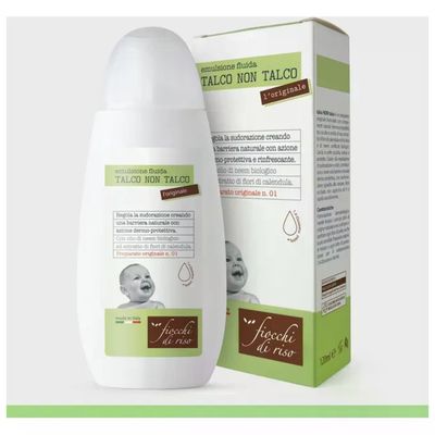 Fiocchi di Riso Talco Non Talco Originale Emulsione Fluida Dermo-Protettiva Anti-Zanzare 240 ml Fiocchi di Riso Talco Non Talco Originale Emulsione Fluida Dermo-Protettiva Anti-Zanzare 240 ml