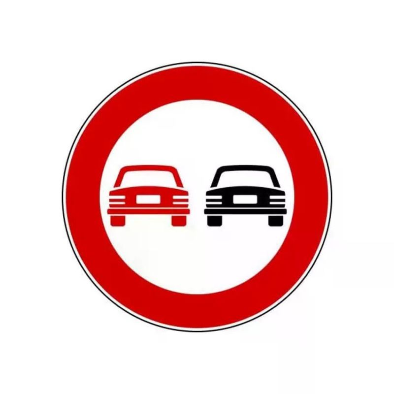 VIGOR-BLINKY Vigor 8022593152388 Segnale Stradale Divieto di Sorpasso Fig. 48 Diametro 60 cm Lamiera Classe I