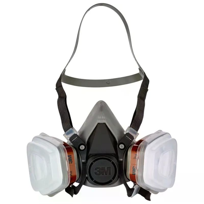 3M 6002C Semimaschera per Verniciatura a Spruzzo Riutilizzabile Protezione A2P2 Filtro Antivapori