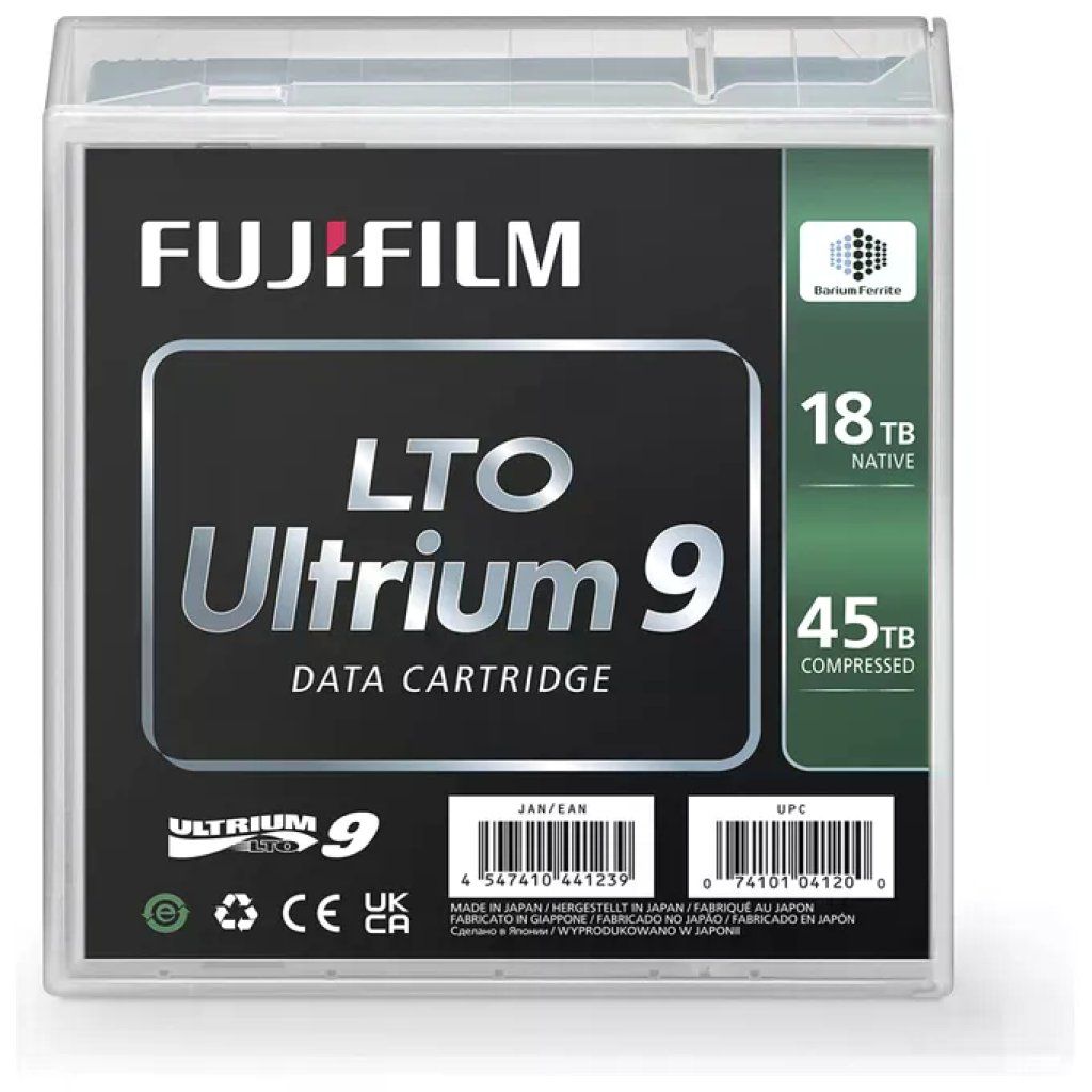 Fujifilm 16659047 LTO 9 Ultrium 18TB Nativa 45TB Compressi BaFe