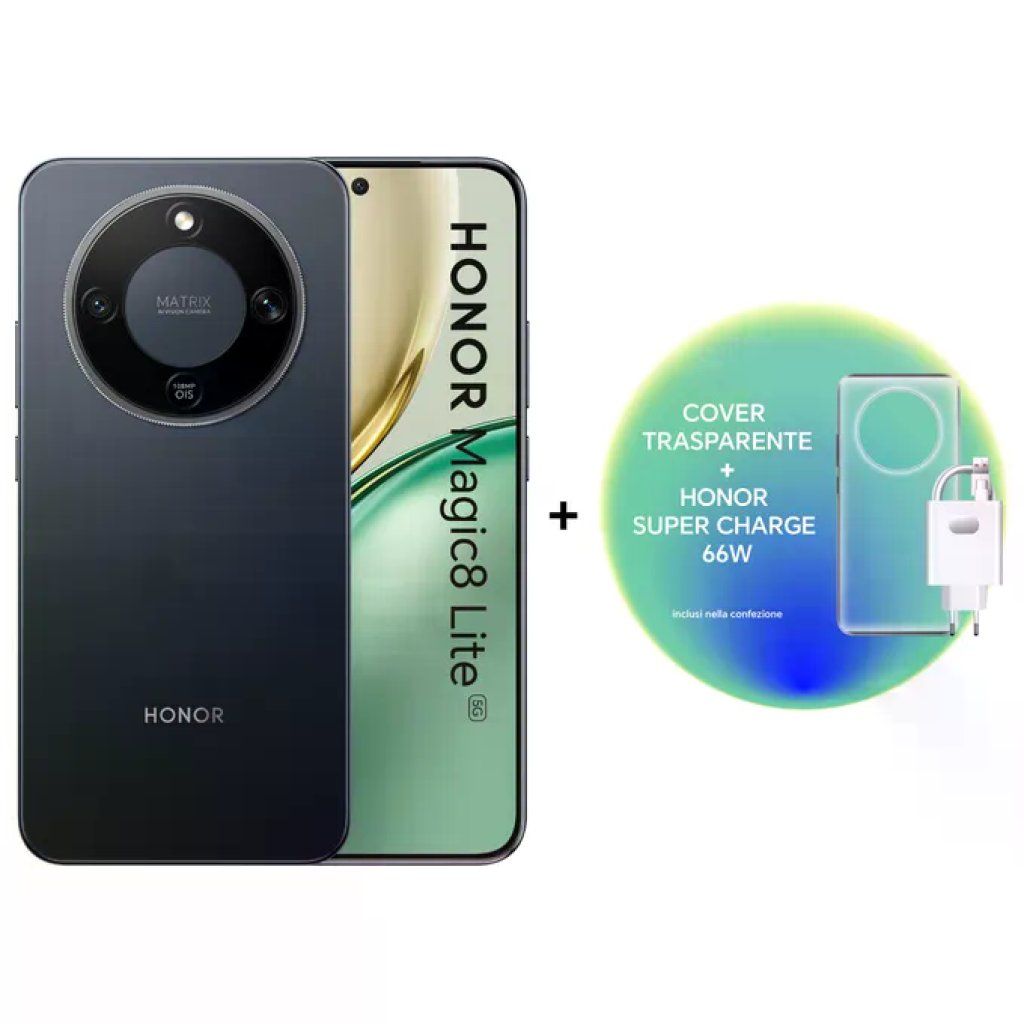 Honor BNDM8LBCHC512 Magic8 Lite 5G 512GB 8GB RAM Display 6.79'' Nero Honor BNDM8LBCHC512 Magic8 Lite 5G 512GB 8GB RAM Display 6.79'' Nero
