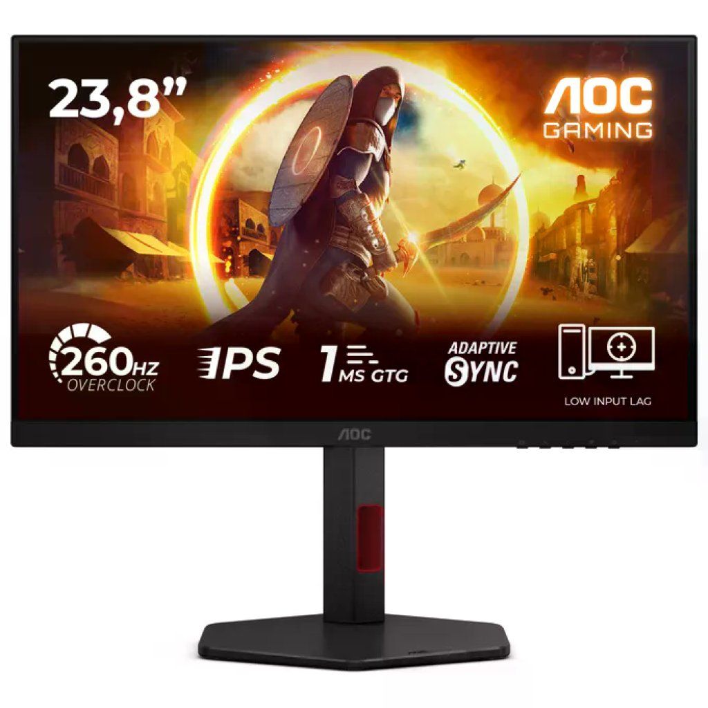 AOC Monitor gaming 24G4ZR 23.8'' FHD 240Hz Rapid IPS Nero e Rosso