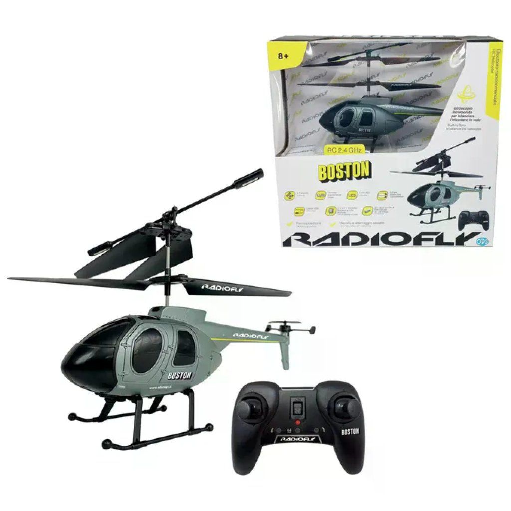 ODS Toys Elicottero RC Boston 2.4 Ghz 6 Funzioni Fermoposizione Decollo-Atterraggio Assistiti