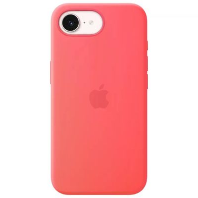 Apple custodia MagSafe in silicone per iPhone 17e, rosa guava, compatibile Qi2, silicone riciclato 45% Apple custodia MagSafe in silicone per iPhone 17e, rosa guava, compatibile Qi2, silicone riciclato 45%