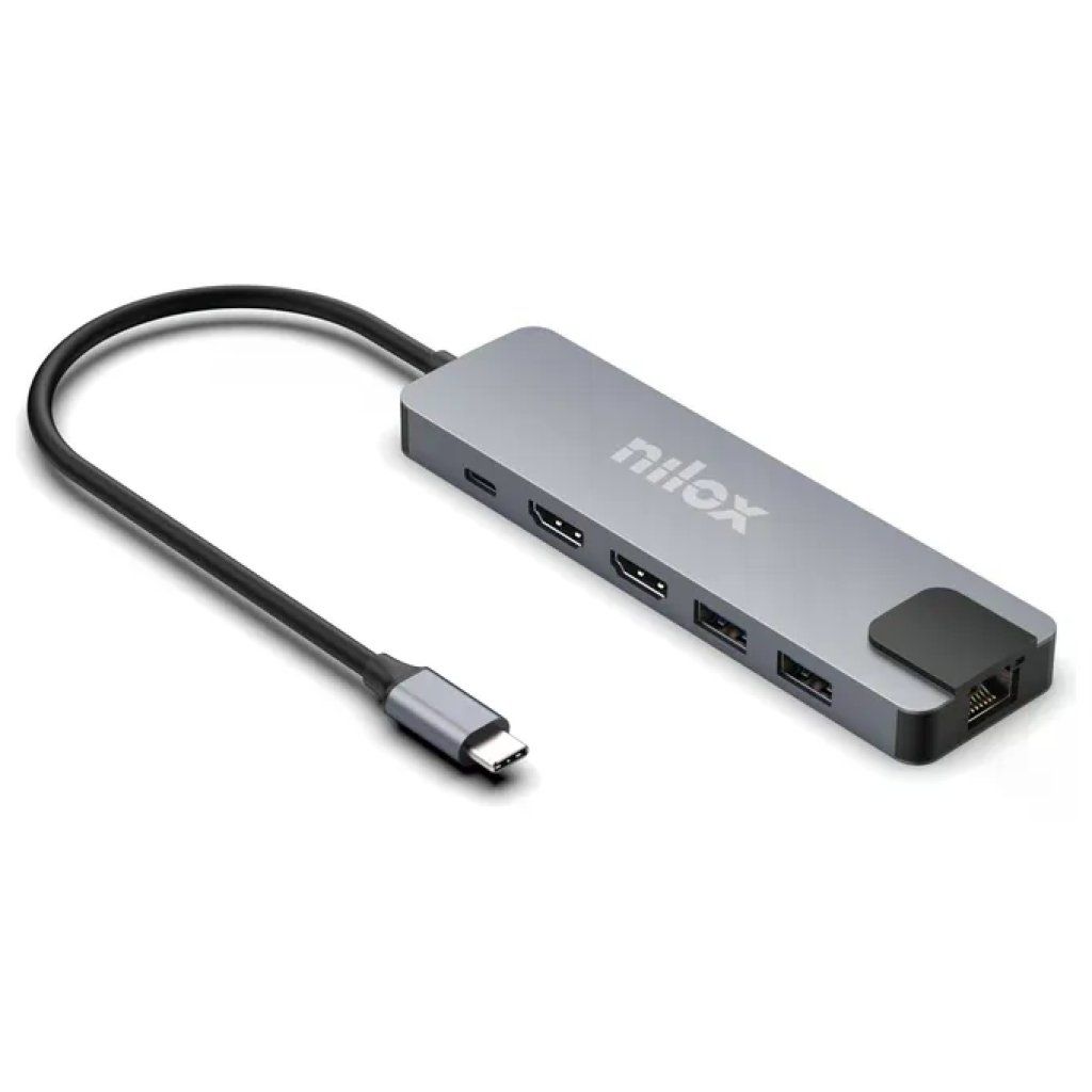 Nilox Docking Station USB-C Universale 13 in 1 Grigio Alluminio